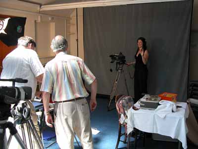  04. Roger, Brian and Louise filming with green screen