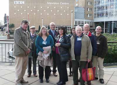 Group outside the TV studios