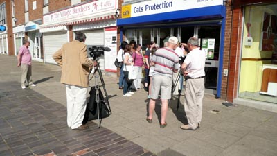 11. Ray,  Roger, Pete,  Brian and others filming the shop scene