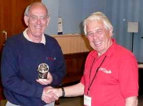 Brian receiving the Currie Cup from Laurie