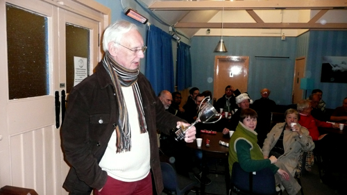 Geoff with the Harry Adams Trophy