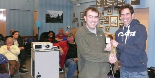 David receives the Grosvenor shield from Rob