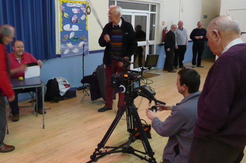 Members filming an advert