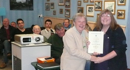 Audrey with Penny Cup Certificate 