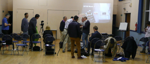 Course students using their cameras