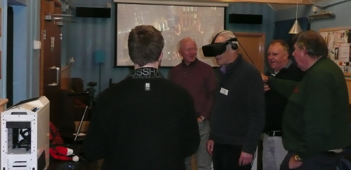 Chris experiencing virtual reality