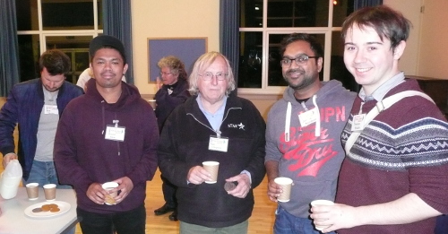 Alan with some course students during tea break