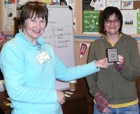 Anne gives Sophie the Burke mini shield