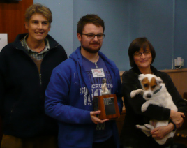 John Simpson, Leon, Sophie and Buster with Mermaid trophy