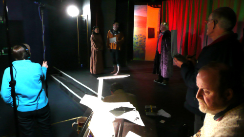 Actors & crew in Shinfield Theatre