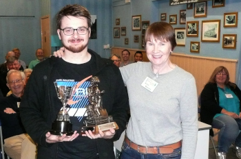 Leon with the Grosvenor & Fiction trophies