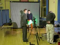 James, Mark and Roger with green screen